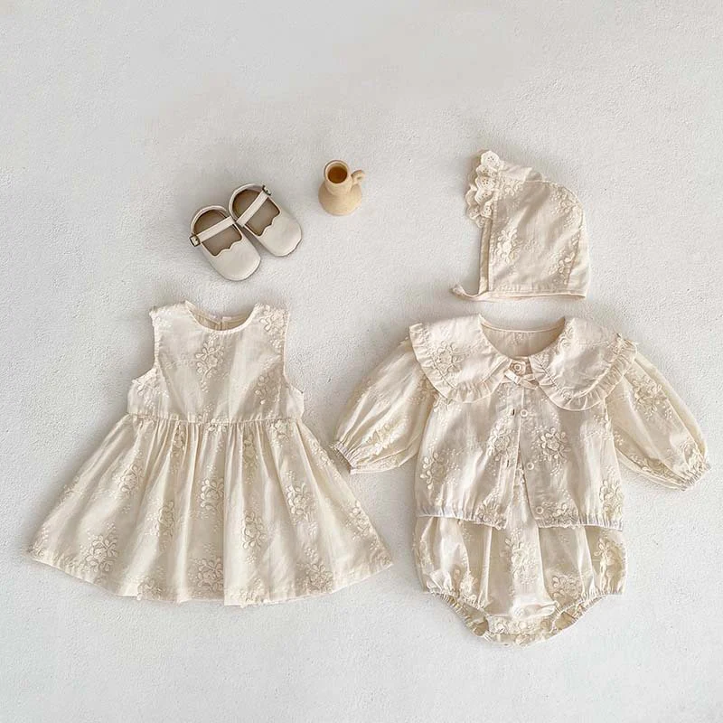 2024 New Summer Children Clothes Kids Princess Dresses Sleeveless Cotton Embroidery Party Dress Infant Jumpsuit Sister Dress
2024 New Summer Children Clothes Kids Princess Dresses Sleeveless Cotton Embroidery Party Dress Infant Jumpsuit Sister Dress