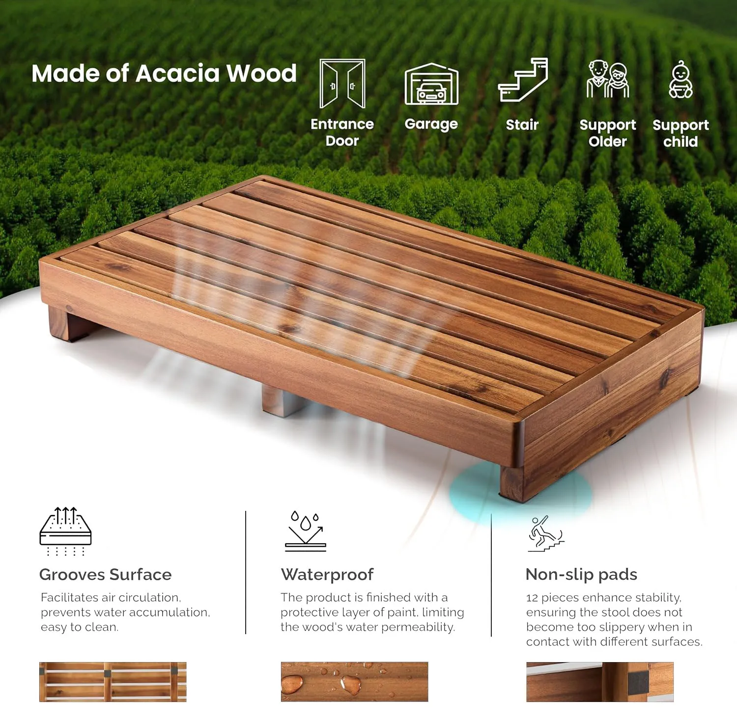 One Step Stool , for Bed Wooden Mobility Stepping Stools for Adults, Kids/Bedside, Bathroom, Kitchen, Garden
One Step Stool , for Bed Wooden Mobility Stepping Stools for Adults, Kids/Bedside, Bathroom, Kitchen, Garden