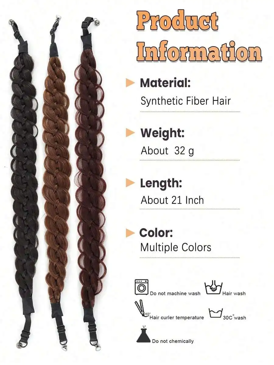 Braided Hairband With Hook And Loop Fastener Magnetic Clip Synthetic Fiber Hair Accessory
Braided Hairband With Hook And Loop Fastener Magnetic Clip Synthetic Fiber Hair Accessory