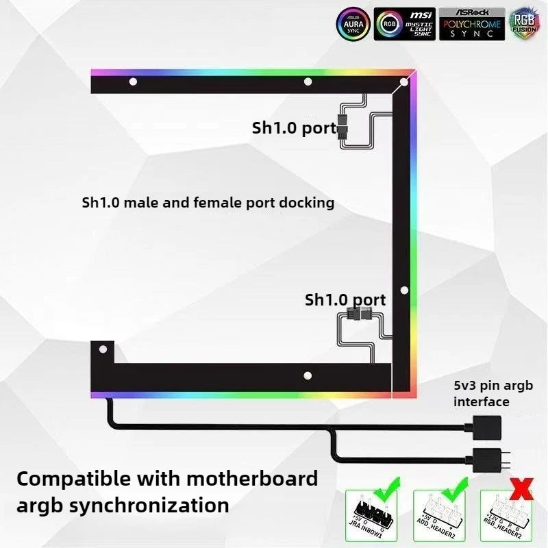 Desktop Computer Mainboard Luminous Pad 5v 3Pin ARGB AURA Sync PC Decoration Accessories
Desktop Computer Mainboard Luminous Pad 5v 3Pin ARGB AURA Sync PC Decoration Accessories