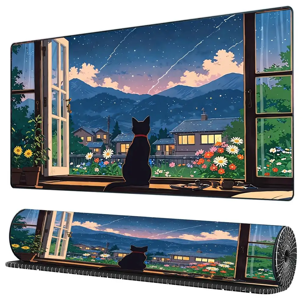 Большой коврик для мыши в стиле аниме с милым кошачьим принтом, сшитыми краями, нескользящий, для игр и офиса
Большой коврик для мыши в стиле аниме с милым кошачьим принтом, сшитыми краями, нескользящий, для игр и офиса