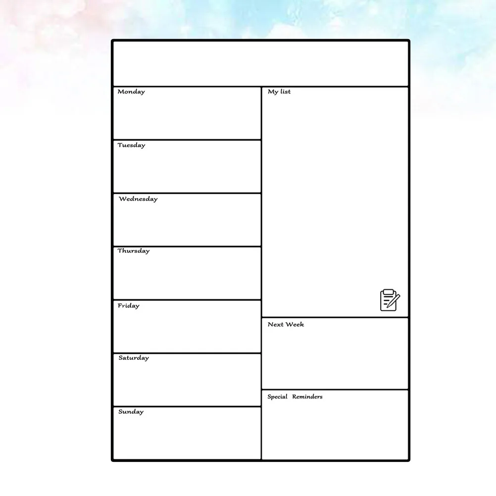 A3 White Reusable Magnetic Weekly Schedule Sheet For Refrigerator Memo Note Writing Thick Design Creative Label
A3 White Reusable Magnetic Weekly Schedule Sheet For Refrigerator Memo Note Writing Thick Design Creative Label