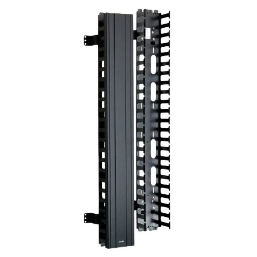 Vertical Front Only Cable Management for server racks, steel, black, 5 channel x 80 long with snap-on cover
Vertical Front Only Cable Management for server racks, steel, black, 5 channel x 80 long with snap-on cover