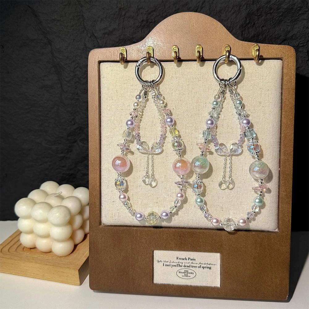 Sweet Crystal Bowknot Tassel Phone Strap Mermaid Pearl Beaded Keychain Luxury Aurora Glass Beads Phone Chain Bag Charm Jewelry
Sweet Crystal Bowknot Tassel Phone Strap Mermaid Pearl Beaded Keychain Luxury Aurora Glass Beads Phone Chain Bag Charm Jewelry