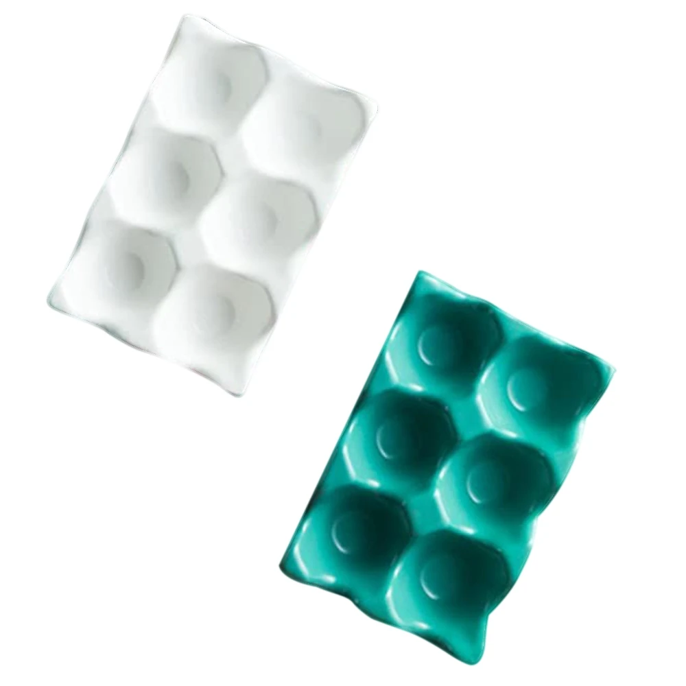 Highly Recommended.2 Pcs Kitchen Supplies Ceramic Supplies Egg Tray Egg Grid Green White
Highly Recommended.2 Pcs Kitchen Supplies Ceramic Supplies Egg Tray Egg Grid Green White