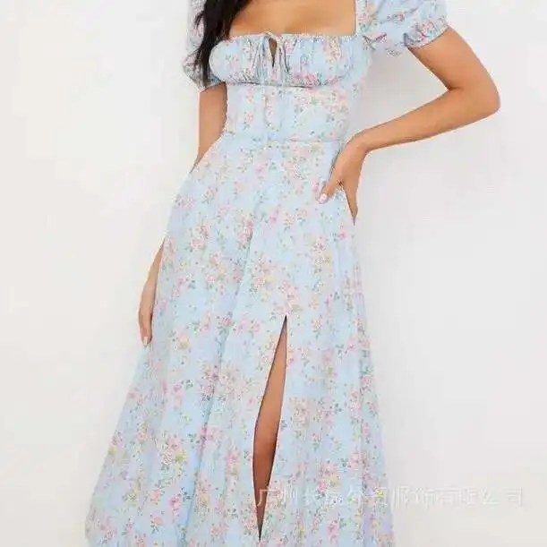 Summer 2025 Hot Selling New Style Bubble Sleeve High Waist Slimming Printed Dress Medium Long Dress Dress Robe Vestido Women
Summer 2025 Hot Selling New Style Bubble Sleeve High Waist Slimming Printed Dress Medium Long Dress Dress Robe Vestido Women