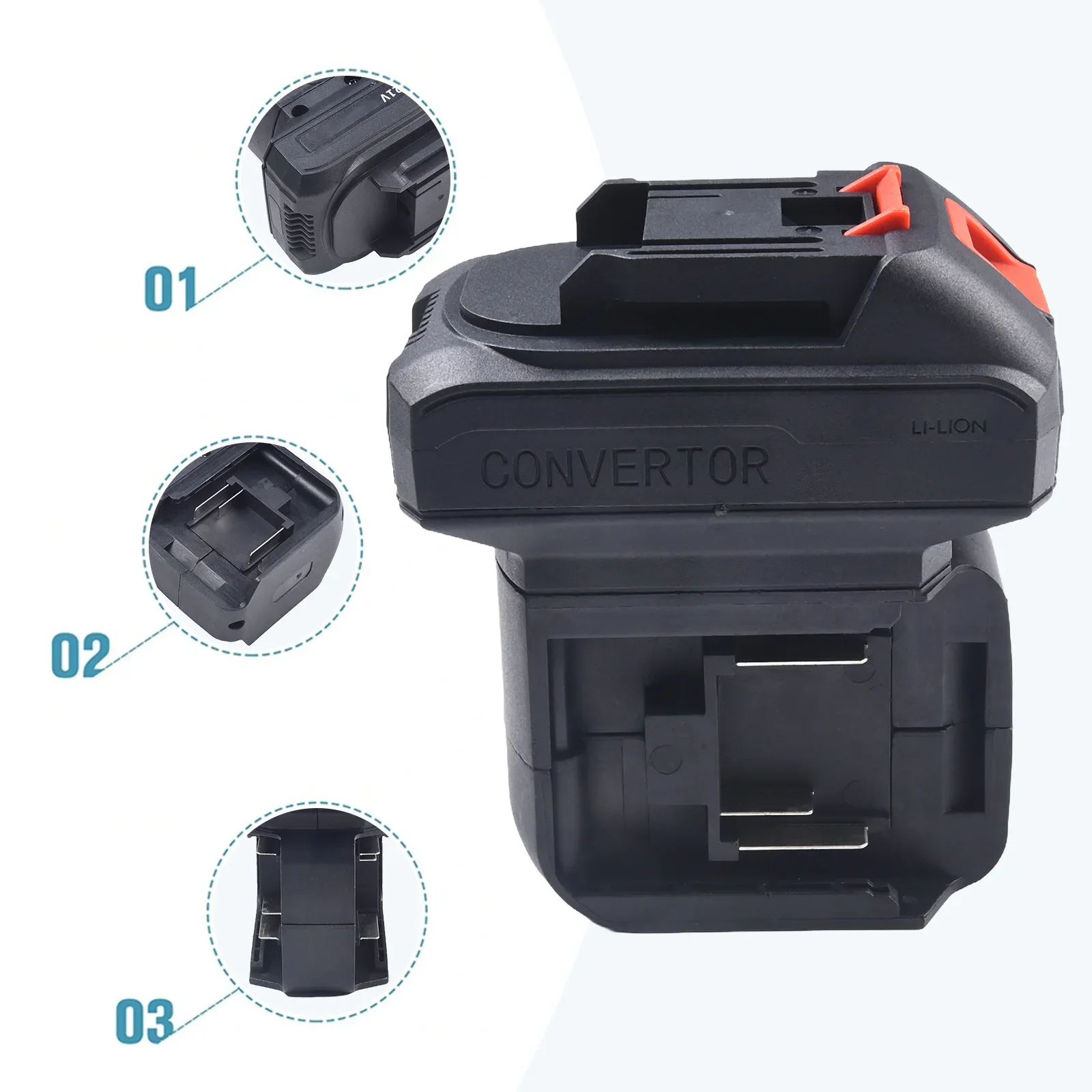 2 In 1 Battery Adapter Converter For Drill Wrench Screwdrivers Worklight One-to-two Battery Converter Power Tools High Quality
2 In 1 Battery Adapter Converter For Drill Wrench Screwdrivers Worklight One-to-two Battery Converter Power Tools High Quality