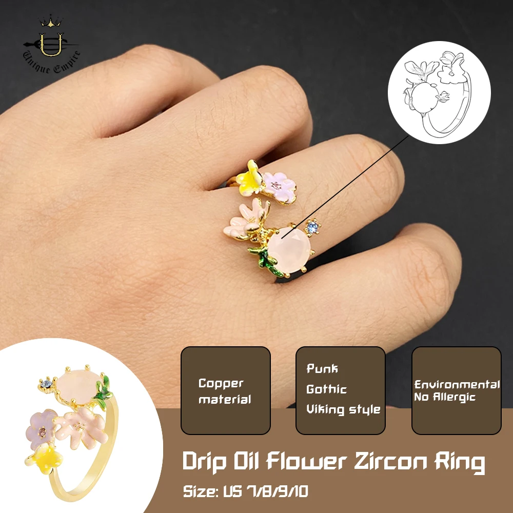 Pink Zirconia Floral Ring with Adjustable Band Elegant Nature Jewelry for Women Unique Mother's Day Gift
Pink Zirconia Floral Ring with Adjustable Band Elegant Nature Jewelry for Women Unique Mother's Day Gift