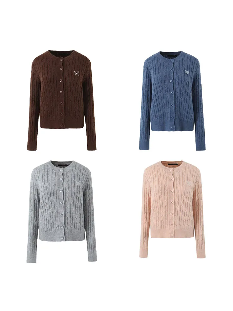 2024 European and American Fashion Fashion Twist Decorated Butterfly Embroidered Sweater Casual Single-breasted Sweater
2024 European and American Fashion Fashion Twist Decorated Butterfly Embroidered Sweater Casual Single-breasted Sweater