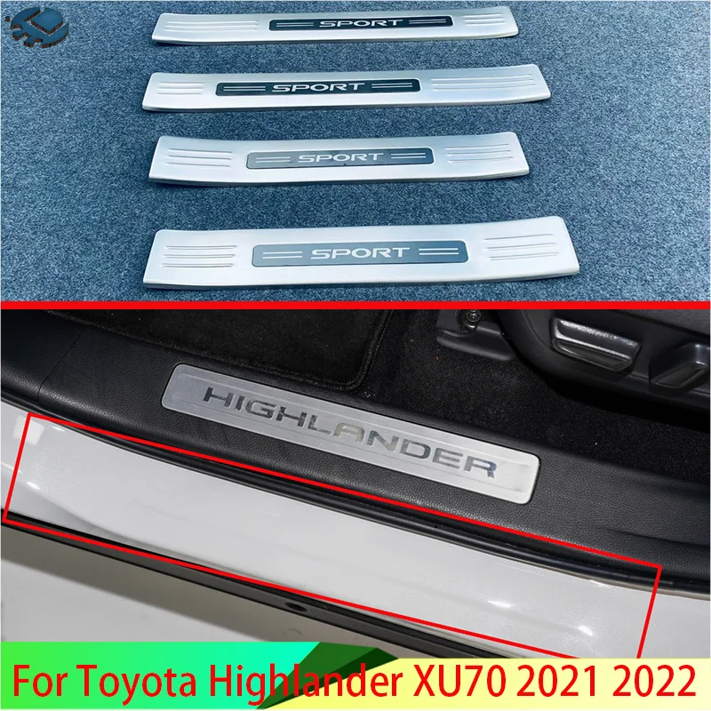For Toyota Highlander XU70 2021 2022 Stainless Steel Ouside Door Sill Panel Scuff Plate Kick Step Trim Cover Protector
For Toyota Highlander XU70 2021 2022 Stainless Steel Ouside Door Sill Panel Scuff Plate Kick Step Trim Cover Protector