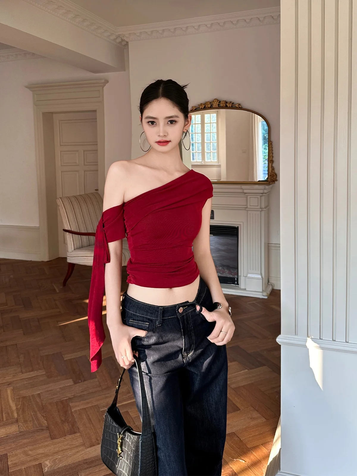 Spicy Girl Bow Tie ort Sve Waist Cinched T-irt Women's Premium Feel Spring Faion Ladies' Commute Sle Polyester Blend
Spicy Girl Bow Tie ort Sve Waist Cinched T-irt Women's Premium Feel Spring Faion Ladies' Commute Sle Polyester Blend