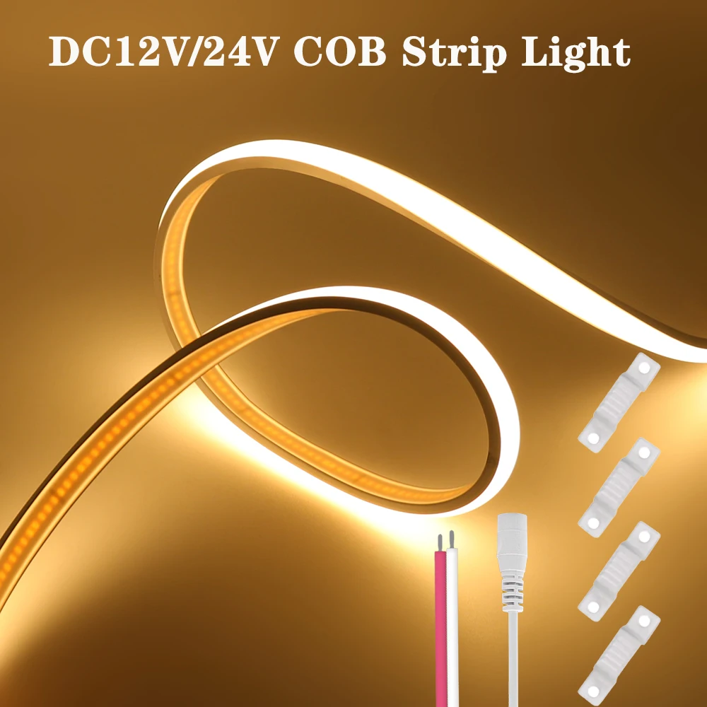 12V 24V COB LED Strip Light Waterproof 320Leds/M High Brighter 3000K 4000K 6000K Flexible Ribbon Linear Lighting Home Decoration
12V 24V COB LED Strip Light Waterproof 320Leds/M High Brighter 3000K 4000K 6000K Flexible Ribbon Linear Lighting Home Decoration