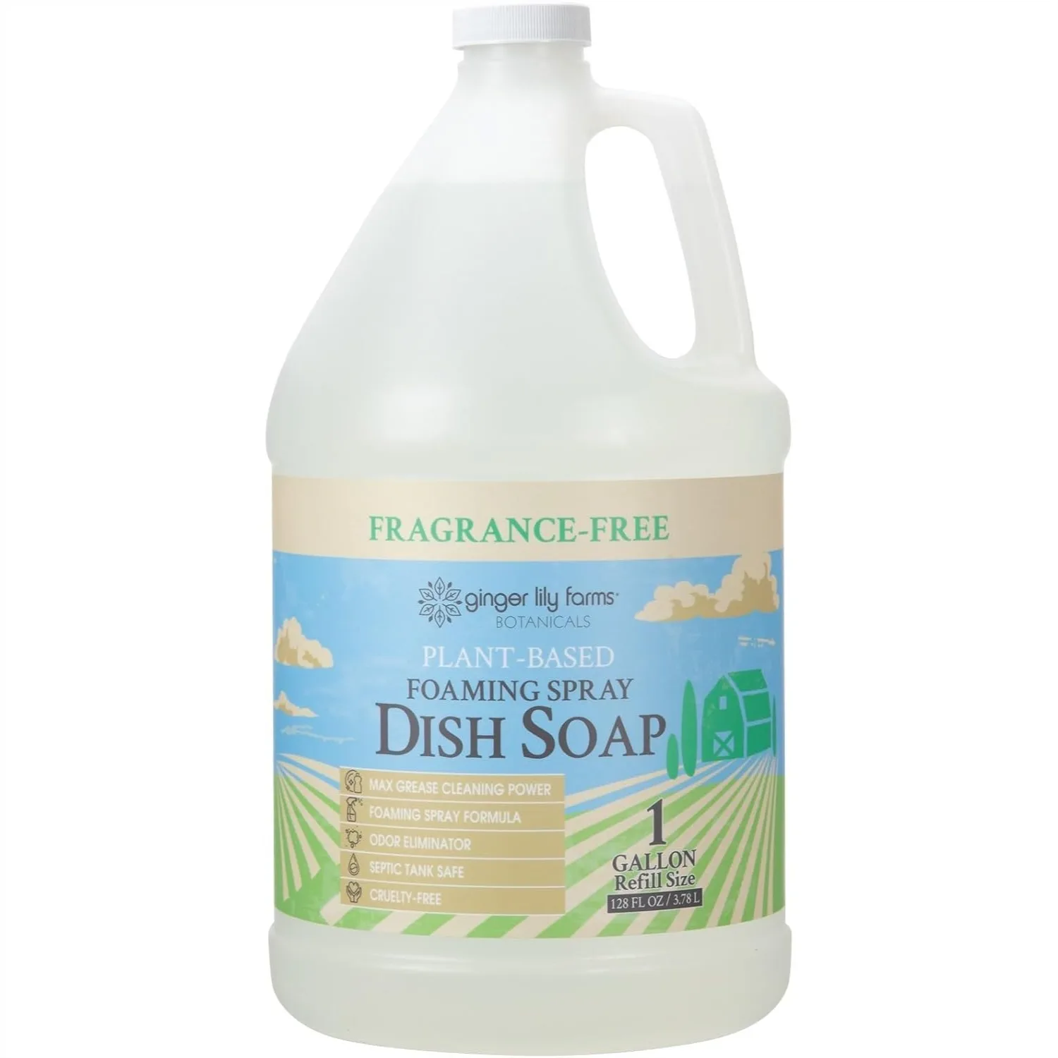 Plant-Based Foaming Spray Dish Soap, Concentrated Formula with Max Grease Cleaning Power, Fragrance-Free, 1 Gallon Refill
Plant-Based Foaming Spray Dish Soap, Concentrated Formula with Max Grease Cleaning Power, Fragrance-Free, 1 Gallon Refill