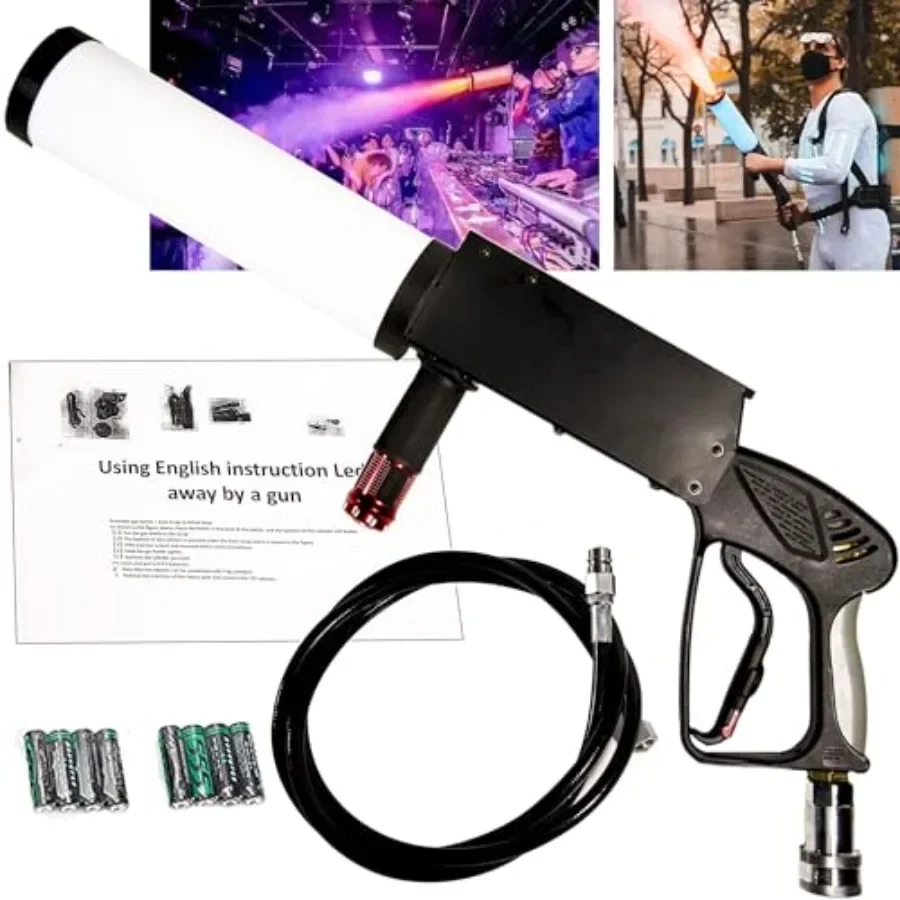 Smoke Machine Handheld CO2 Fog Machine with RGB Lights Cannon Jet Machine Stage Effect Equipment Tube D3.35inch w/ 3m Hose, for
Smoke Machine Handheld CO2 Fog Machine with RGB Lights Cannon Jet Machine Stage Effect Equipment Tube D3.35inch w/ 3m Hose, for