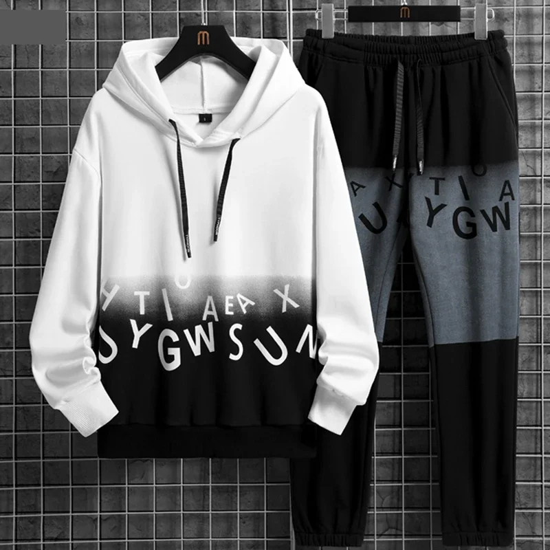 Spring Autumn Fashion Mens Set Long Sleeve Hoodie and Sweatpants Two Piece Set Casual Tracksuit Men's Streetwear Sports Suit
Spring Autumn Fashion Mens Set Long Sleeve Hoodie and Sweatpants Two Piece Set Casual Tracksuit Men's Streetwear Sports Suit