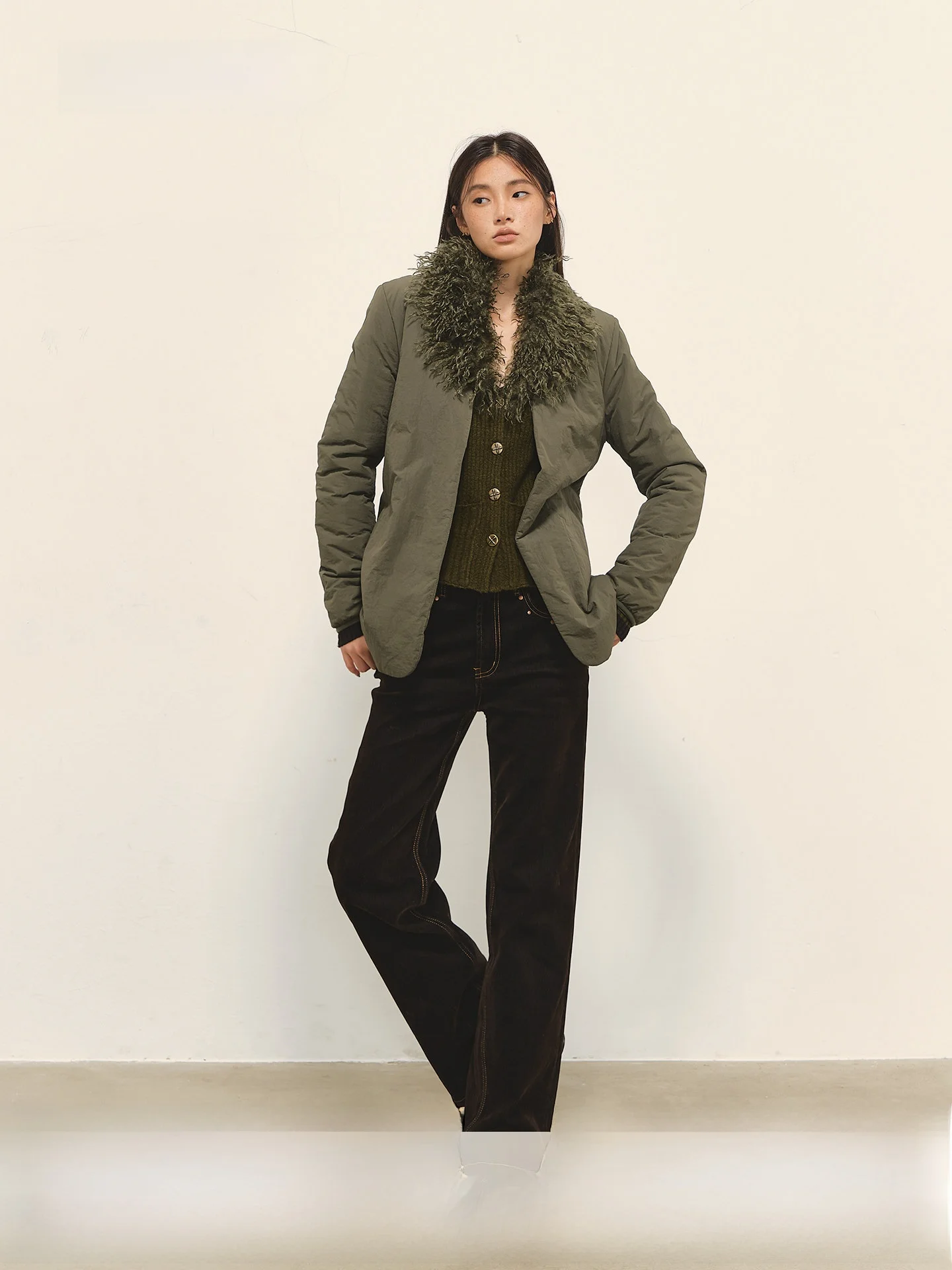 Gowirel Lightweight V-Ne Layerable Slimming Cotton Jaet Outerwear Loose Fit Long Sve Thin Sle Commute Faion
Gowirel Lightweight V-Ne Layerable Slimming Cotton Jaet Outerwear Loose Fit Long Sve Thin Sle Commute Faion