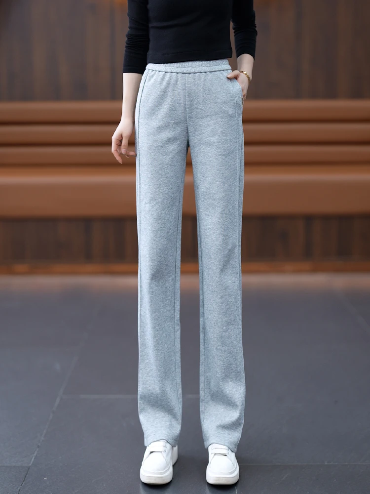 Grey High Waist Straight Leg Sports Pants Women's Spring Autumn Casual Narrow Version Loose Fit Trousers Versatile Casual Pants
Grey High Waist Straight Leg Sports Pants Women's Spring Autumn Casual Narrow Version Loose Fit Trousers Versatile Casual Pants