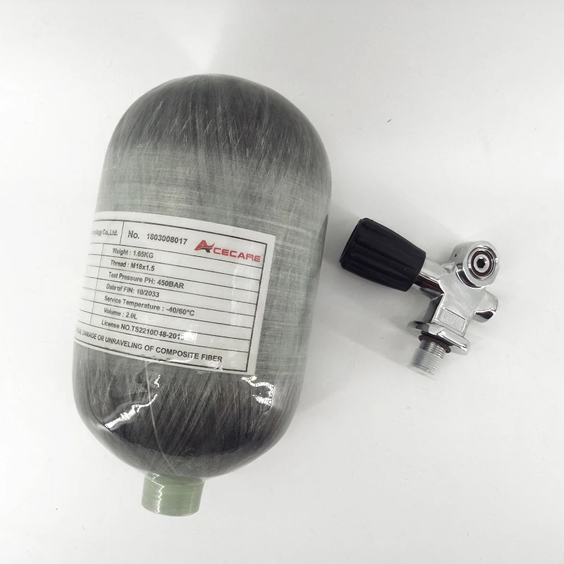 ACECARE 300Bar 4500Psi 2L мини-цилиндр из углеродного волокна, Воздушный бак высокого давления для подводного плавания M18 * 1,5 с клапаном для дайвинга
ACECARE 300Bar 4500Psi 2L мини-цилиндр из углеродного волокна, Воздушный бак высокого давления для подводного плавания M18 * 1,5 с клапаном для дайвинга