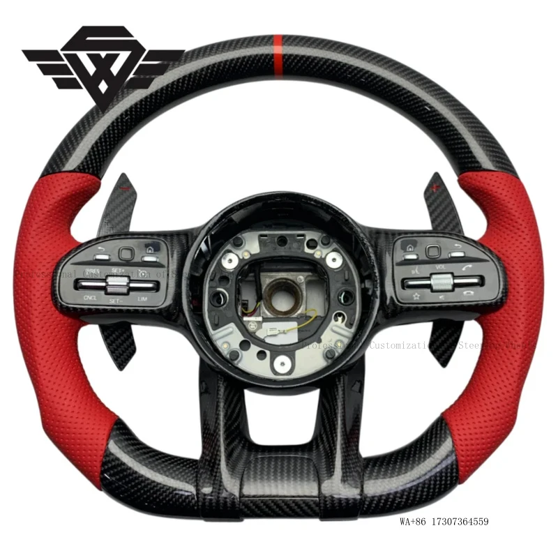 Custom Fit Sport Steering Wheel Carbon Fiber Red Leather for Mercedes Benz W222 W463 W204 809AMG W223 W205 G Class
Custom Fit Sport Steering Wheel Carbon Fiber Red Leather for Mercedes Benz W222 W463 W204 809AMG W223 W205 G Class