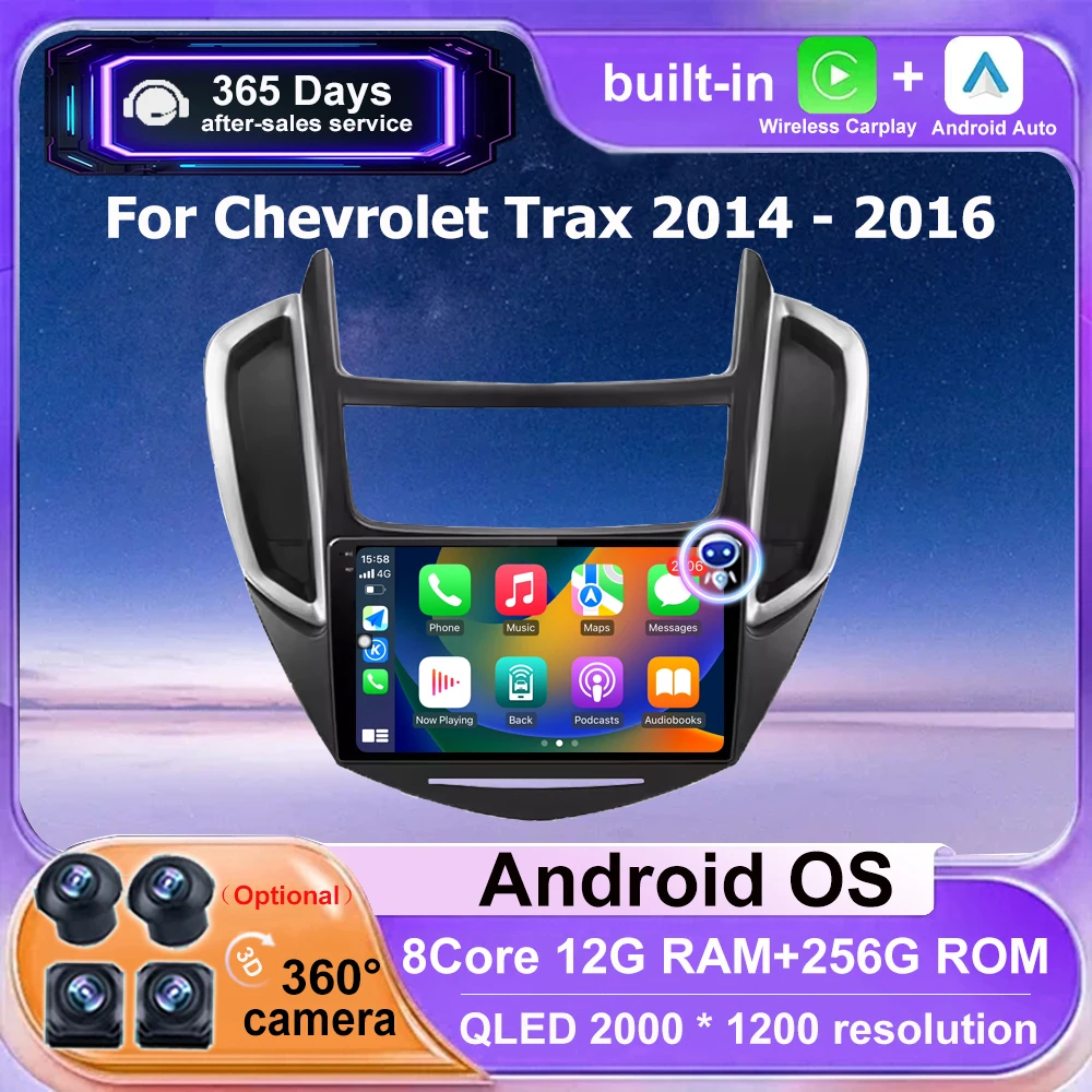 Android Auto Wireless Carplay Car Radio Stereo Multimedia 4G+WIFI For Chevrolet Trax 2014 - 2016 Navigation GPS RDS DSP BT FM
Android Auto Wireless Carplay Car Radio Stereo Multimedia 4G+WIFI For Chevrolet Trax 2014 - 2016 Navigation GPS RDS DSP BT FM