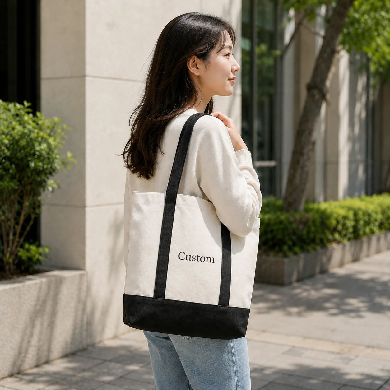 Customzied Canvas Tote Bags Printed Name Logo Words Handbag Daily Use Tutoring Commuting Bags Large Capacity Shoulder Carry Bags
Customzied Canvas Tote Bags Printed Name Logo Words Handbag Daily Use Tutoring Commuting Bags Large Capacity Shoulder Carry Bags