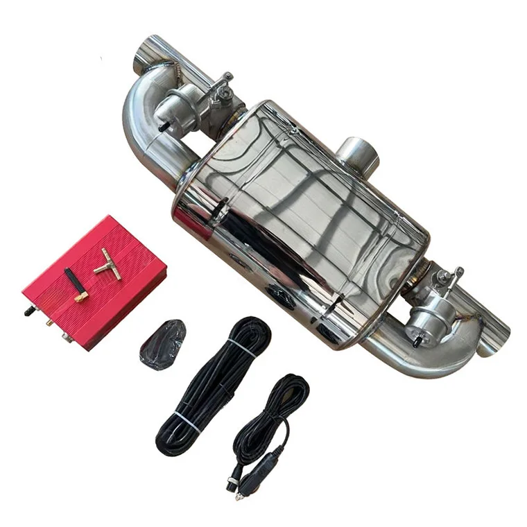 Customizable High Quality Dual Exit T304 Stainless Muffler with Remote Control Exhaust Valve 1 Year Warranty
Customizable High Quality Dual Exit T304 Stainless Muffler with Remote Control Exhaust Valve 1 Year Warranty
