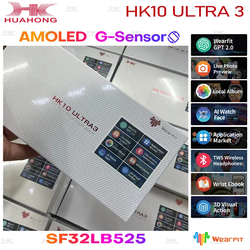 2025New HK10 ULTRA 3 Smartwatch 49mm AMOLED 4G ROM ChatGPT NFC Compass G-Sensor Clock Bluetooth Call Sport Smart Watch Men Women
2025New HK10 ULTRA 3 Smartwatch 49mm AMOLED 4G ROM ChatGPT NFC Compass G-Sensor Clock Bluetooth Call Sport Smart Watch Men Women