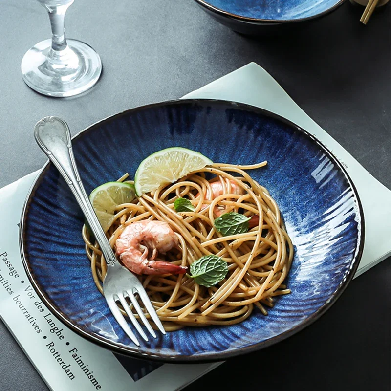 KINGLANG New Klin Glaze Blue Color Oblique Plate Bowl Wholesale Salad Dishes Plates
KINGLANG New Klin Glaze Blue Color Oblique Plate Bowl Wholesale Salad Dishes Plates