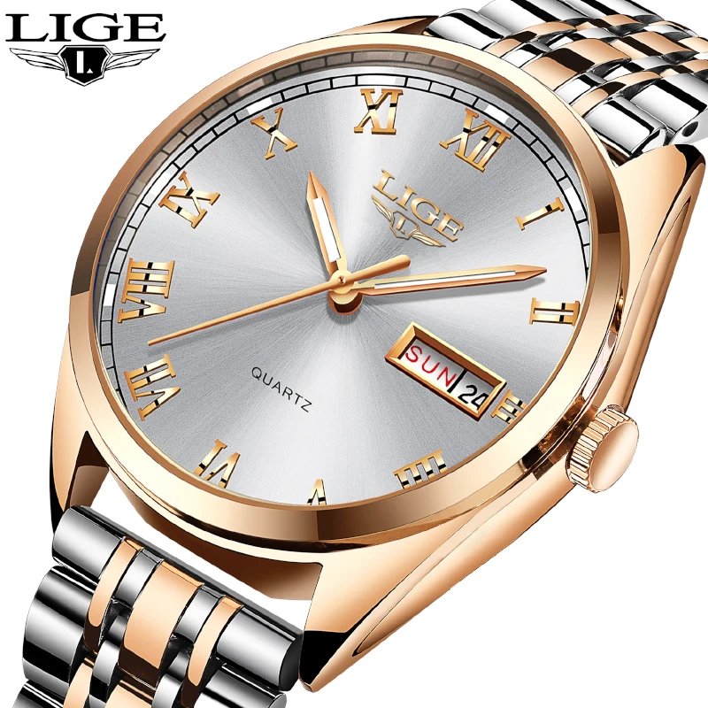 LIGE Fashion Luxury Quartz Men Watch Stainless Steel High Quality Waterproof Watch for Men Business Luminous Man Auto Date Clock
LIGE Fashion Luxury Quartz Men Watch Stainless Steel High Quality Waterproof Watch for Men Business Luminous Man Auto Date Clock