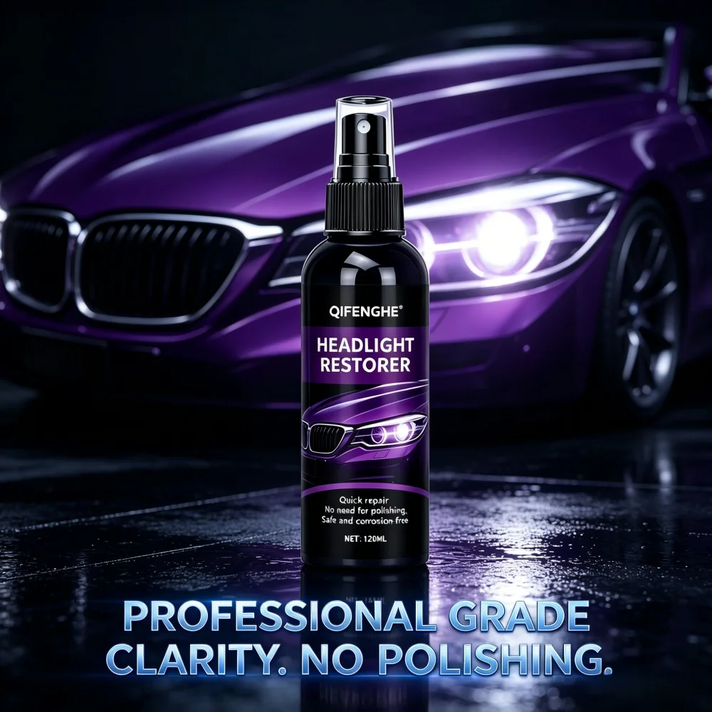 120ML Car Headlight Restorer Spray, Quick Repair Yellowing Oxidation, No Polishing Needed, Safe to Use
120ML Car Headlight Restorer Spray, Quick Repair Yellowing Oxidation, No Polishing Needed, Safe to Use