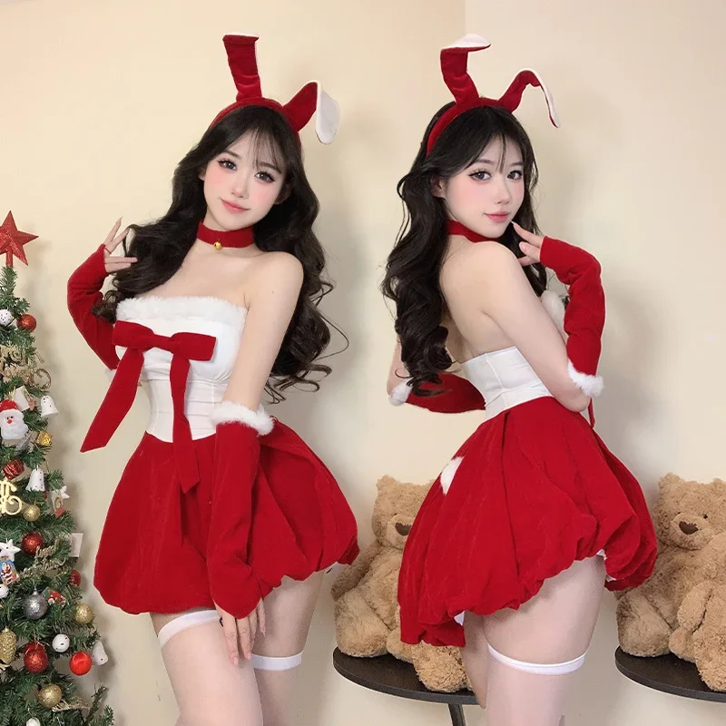 2025 Christmas Sexy Christmas Costume Red Dress Uniform Temptation Cosplay Pure Desire Girl Maid Bar Stage Performance Costume
2025 Christmas Sexy Christmas Costume Red Dress Uniform Temptation Cosplay Pure Desire Girl Maid Bar Stage Performance Costume