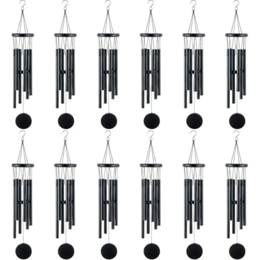 12 Pcs 37 Inch Outdoor Rustic Wind Chimes, Aluminum Tubes, Black, Deep Tone for Farmhouse Garden Patio Decor
12 Pcs 37 Inch Outdoor Rustic Wind Chimes, Aluminum Tubes, Black, Deep Tone for Farmhouse Garden Patio Decor
