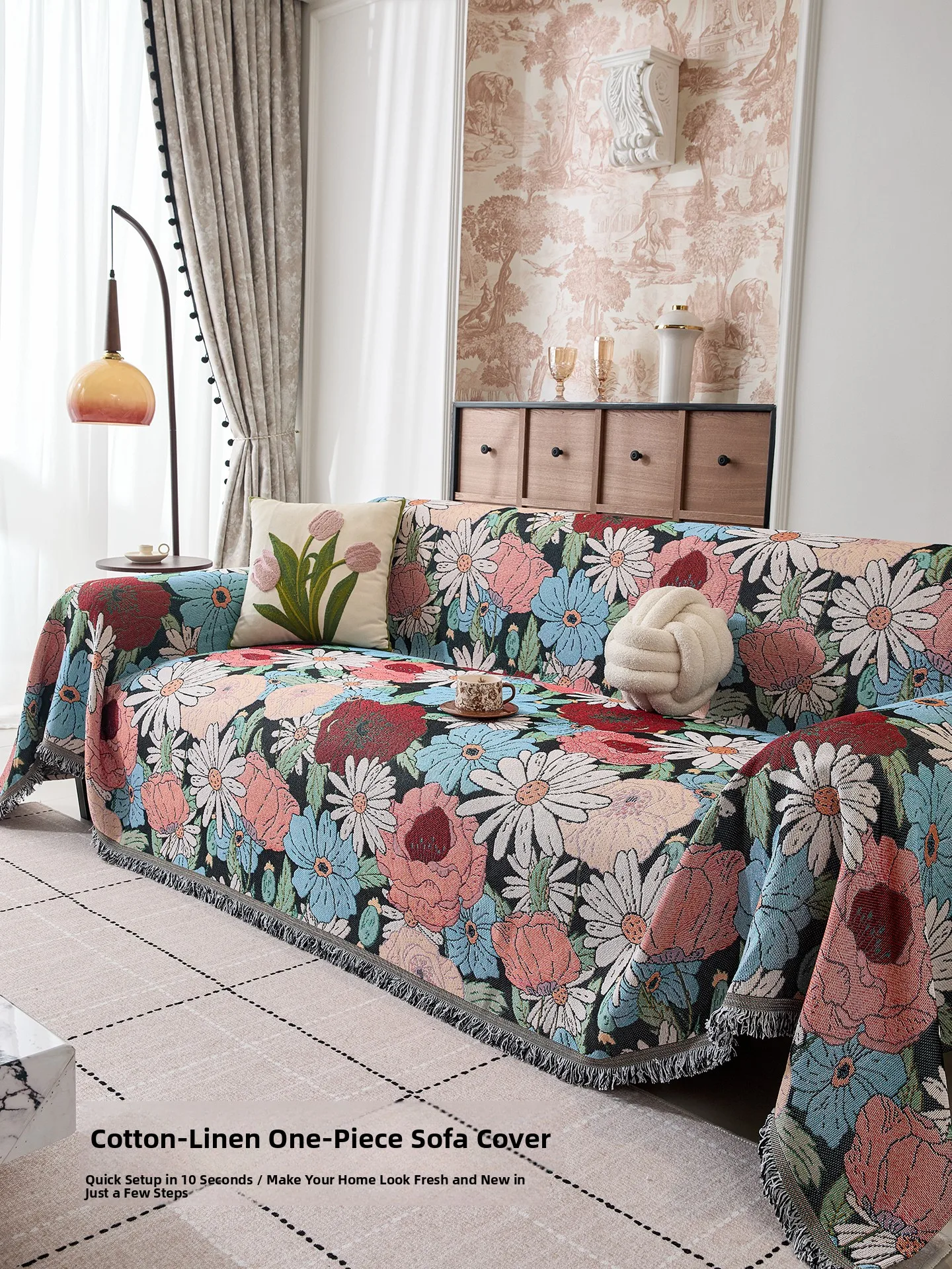 American Country Style Full Cover Sofa Blanket Dustproof Cover Cloth Floral Patterned Sofa Covering Cloth Breathable And Wear...
American Country Style Full Cover Sofa Blanket Dustproof Cover Cloth Floral Patterned Sofa Covering Cloth Breathable And Wear...