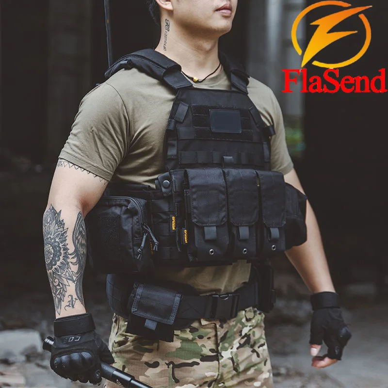 6094 Tactical Vest Men's Multi functional Lightweight Training Bag-Vest Black Outdoor CS Field Equipment Pockets Body Armor
6094 Tactical Vest Men's Multi functional Lightweight Training Bag-Vest Black Outdoor CS Field Equipment Pockets Body Armor