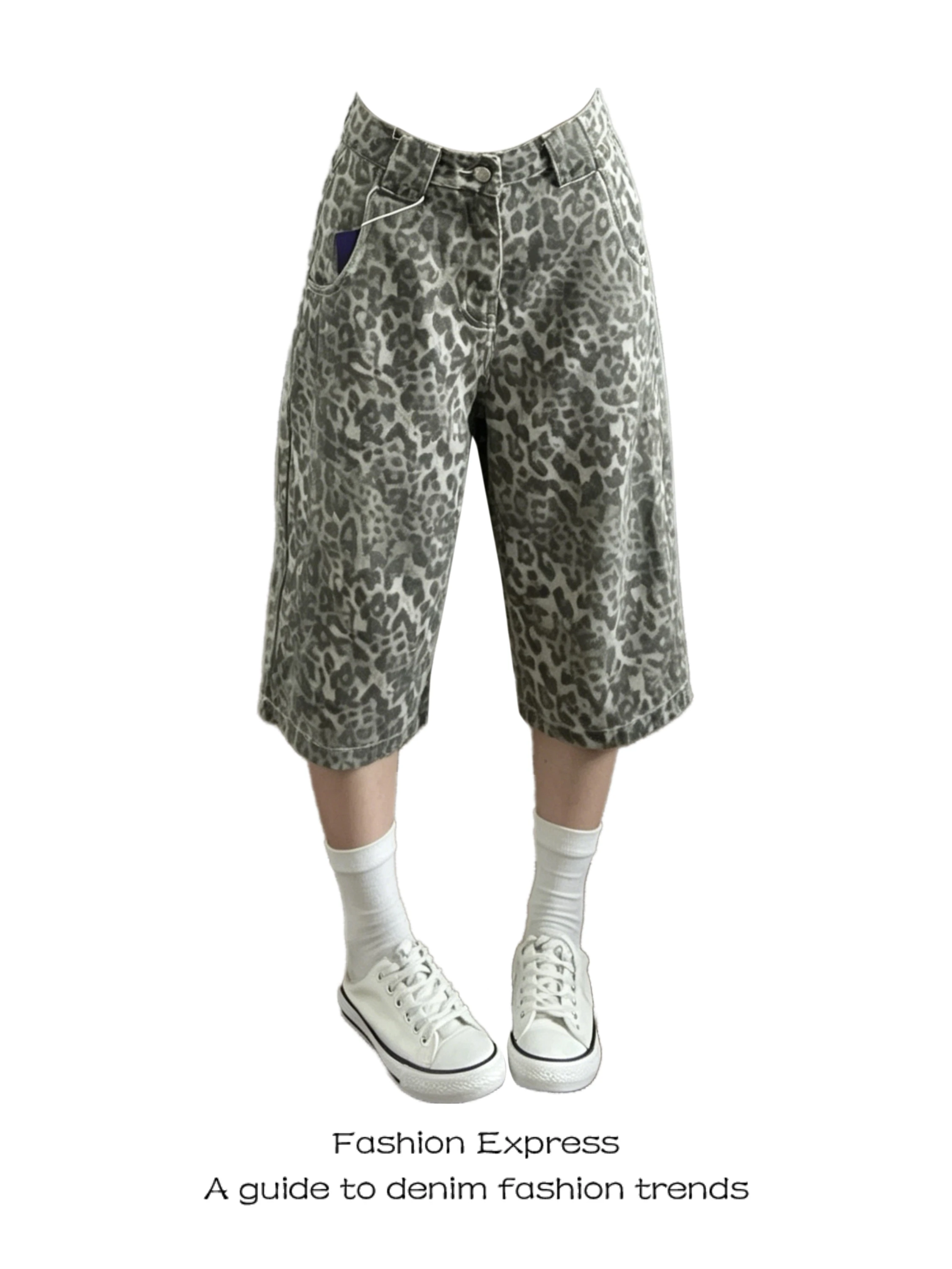 Retro American Leopard Print High Waist Straight Leg Short Jeans Women's Summer Fashion Pocket Design Workwear Casual Denim
Retro American Leopard Print High Waist Straight Leg Short Jeans Women's Summer Fashion Pocket Design Workwear Casual Denim