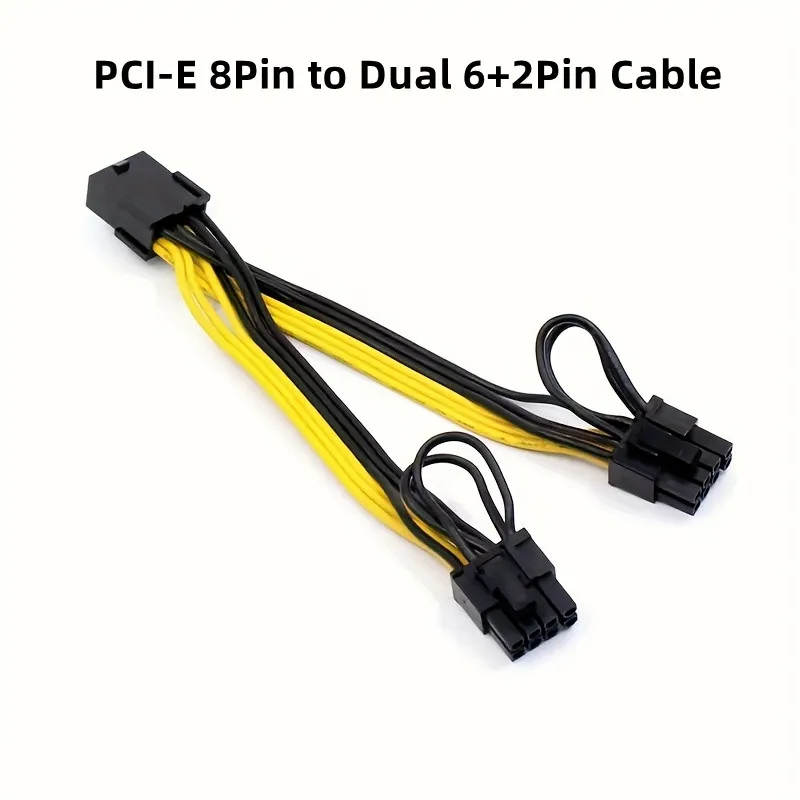 PCI-E 8Pin Female to Dual 8Pin (6+2Pin) Male Adapter Power Cable
PCI-E 8Pin Female to Dual 8Pin (6+2Pin) Male Adapter Power Cable
