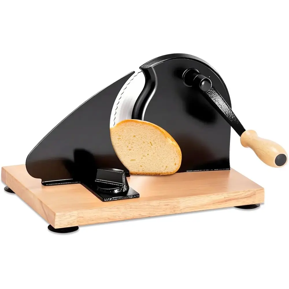 Hand Crank Bread Slicer for Sourdough, Buns, Bagels - Stainless Steel Adjustable Slicer
Hand Crank Bread Slicer for Sourdough, Buns, Bagels - Stainless Steel Adjustable Slicer