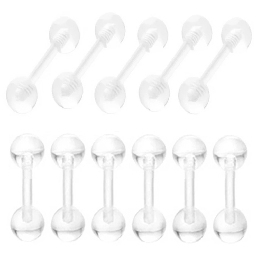 20/30X 16G Transparent Acrylic Ball Ear Cartilage Stud 6mm - 10mm Bar Barbell Flexible Tragus Helix Earrings Piercing
20/30X 16G Transparent Acrylic Ball Ear Cartilage Stud 6mm - 10mm Bar Barbell Flexible Tragus Helix Earrings Piercing