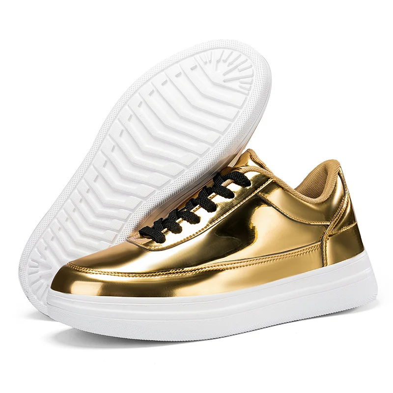New Fashion Men's Golden Black Platform Skateboard Shoes 4 Seasons Students Sports Travel Street Walking Dancing Casual Sneakers
New Fashion Men's Golden Black Platform Skateboard Shoes 4 Seasons Students Sports Travel Street Walking Dancing Casual Sneakers