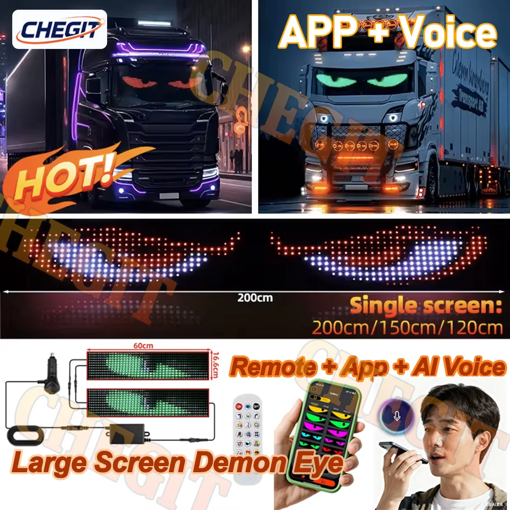 2 м приложение Devil Eye AI голосовой пульт дистанционного управления грузовик светодиодная матрица пиксельная панель освещение граффити прокрутка наклейка текстовая доска лобовое стекло
2 м приложение Devil Eye AI голосовой пульт дистанционного управления грузовик светодиодная матрица пиксельная панель освещение граффити прокрутка наклейка текстовая доска лобовое стекло