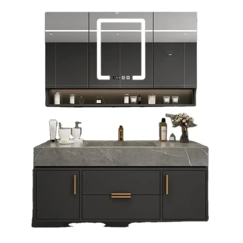 Light Luxury Rock Board Bathroom Cabinets Simple Modern Washbasin Smart Mirror Cabinet Bathroom Toilet Table Vanity Furniture
Light Luxury Rock Board Bathroom Cabinets Simple Modern Washbasin Smart Mirror Cabinet Bathroom Toilet Table Vanity Furniture