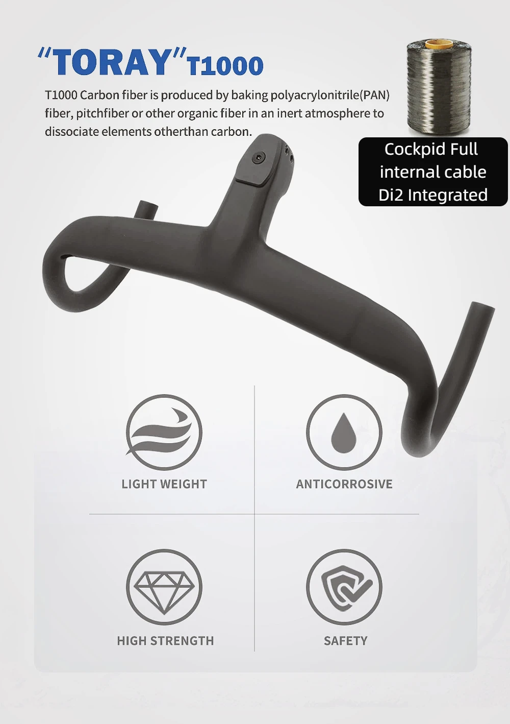 No logo Carbon Cockpit Full Internal cable Road Cycling Handlebar Di2 Manillar Integratedo Handbar 360mm Cockpit With Mount
No logo Carbon Cockpit Full Internal cable Road Cycling Handlebar Di2 Manillar Integratedo Handbar 360mm Cockpit With Mount
