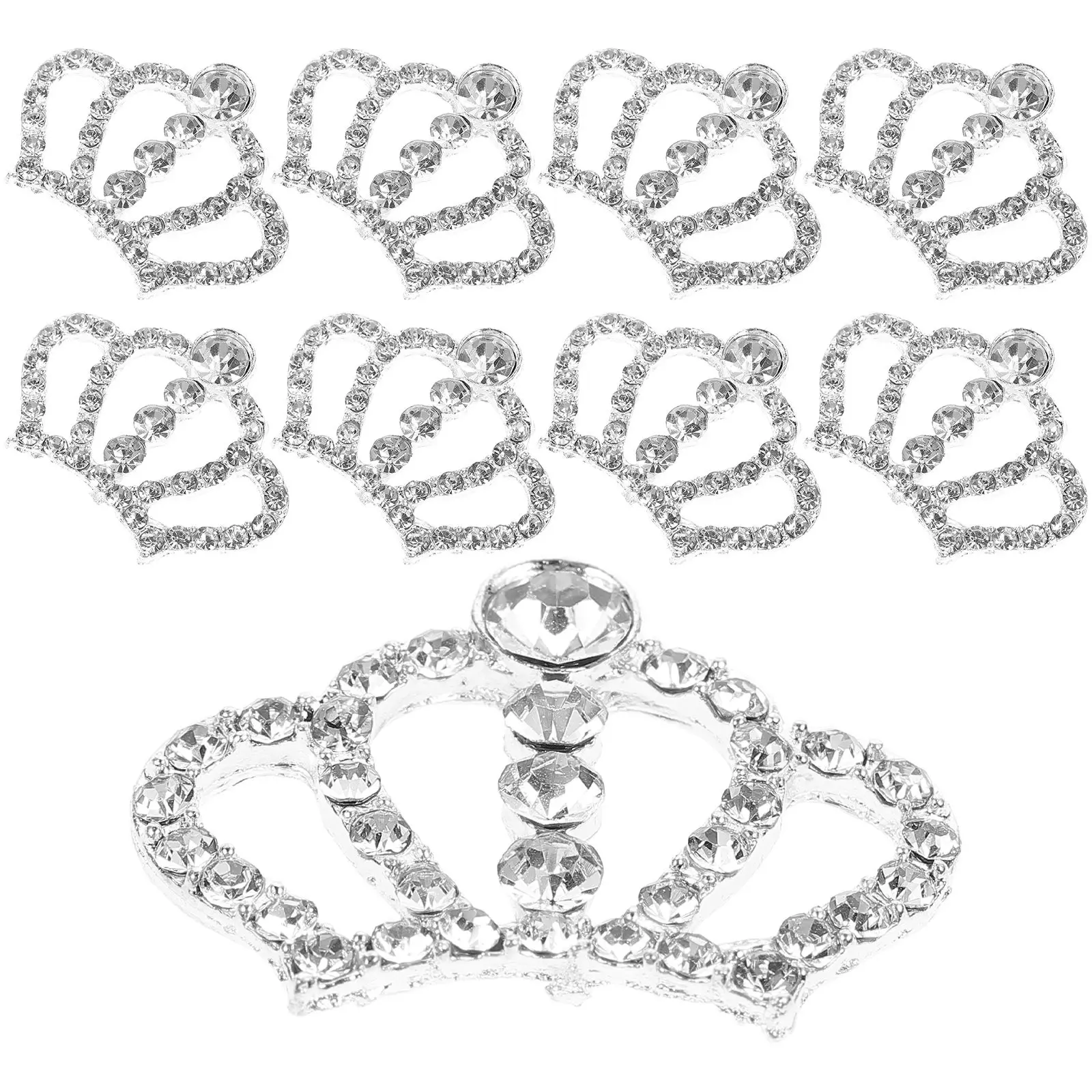 10 Pcs Crown Shape Rhinestone Embellishments for Craft Garment Bags Headband Gift Wrapping Cellphone Silver White Diamond Buckle
10 Pcs Crown Shape Rhinestone Embellishments for Craft Garment Bags Headband Gift Wrapping Cellphone Silver White Diamond Buckle