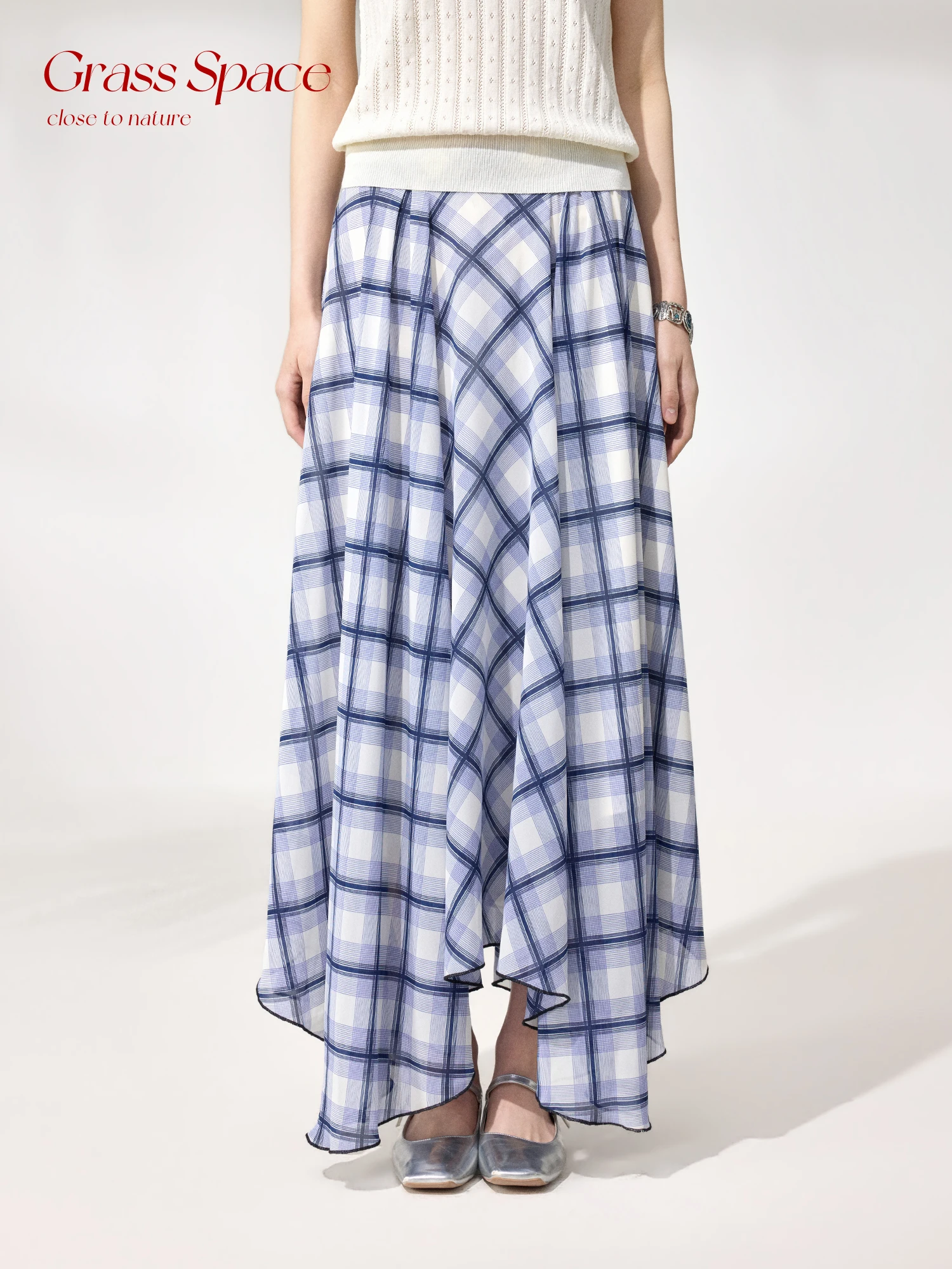Blue Plaid Half Skirt Women's High Waist Slimming Vintage Mesh Skirt Summer Fashionable A-Line Skirt Standard Fit Polyester
Blue Plaid Half Skirt Women's High Waist Slimming Vintage Mesh Skirt Summer Fashionable A-Line Skirt Standard Fit Polyester