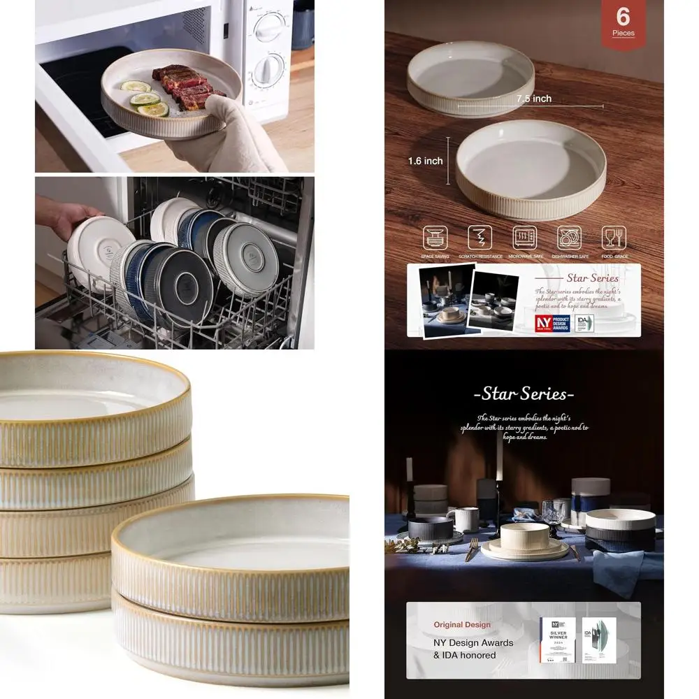 Set of 6 Cappuccino White Pasta & Salad Bowls, Double Reactive Glaze, Stackable, Ideal for Housewarming, Thanksgiving, Christmas
Set of 6 Cappuccino White Pasta & Salad Bowls, Double Reactive Glaze, Stackable, Ideal for Housewarming, Thanksgiving, Christmas