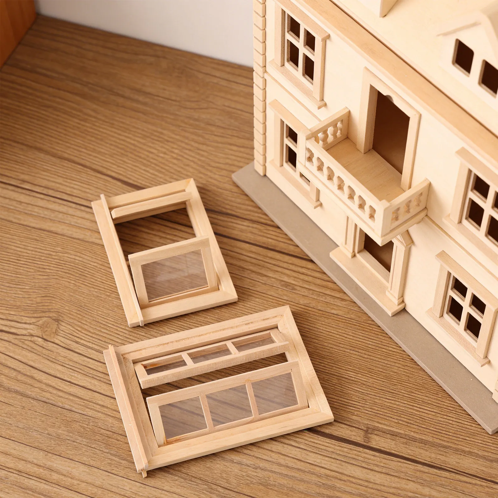 2Pcs Unfinished Wood Dollhouse Window Frames 1:12 Scale Grid Pane Mini Casement Windows for Farmhouse Miniature Decor DIY
2Pcs Unfinished Wood Dollhouse Window Frames 1:12 Scale Grid Pane Mini Casement Windows for Farmhouse Miniature Decor DIY