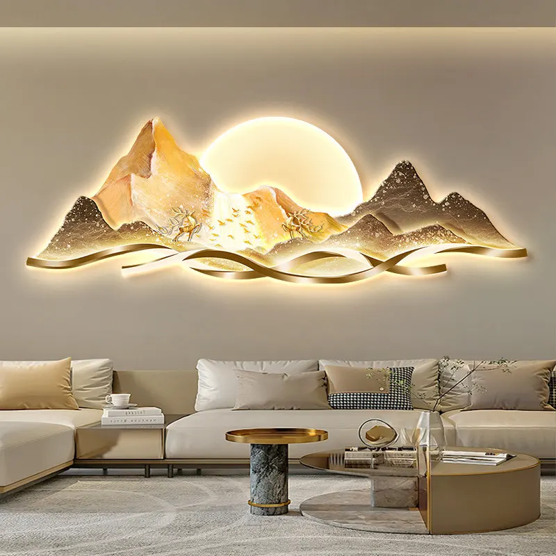Modern Luxury Living Room Led Decoration Painting High-End Landscape Wall Lamp Sofa Background Hanging Painting Home Decoration
Modern Luxury Living Room Led Decoration Painting High-End Landscape Wall Lamp Sofa Background Hanging Painting Home Decoration