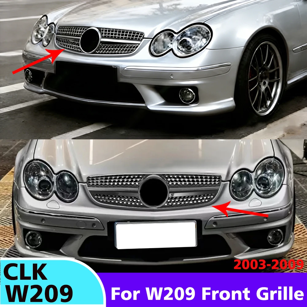 Diamond Star Style Black Grille For Mercedes-Benz CLK W209 2003-2009 CLK320 CLK500 Front Bumper Mesh
Diamond Star Style Black Grille For Mercedes-Benz CLK W209 2003-2009 CLK320 CLK500 Front Bumper Mesh