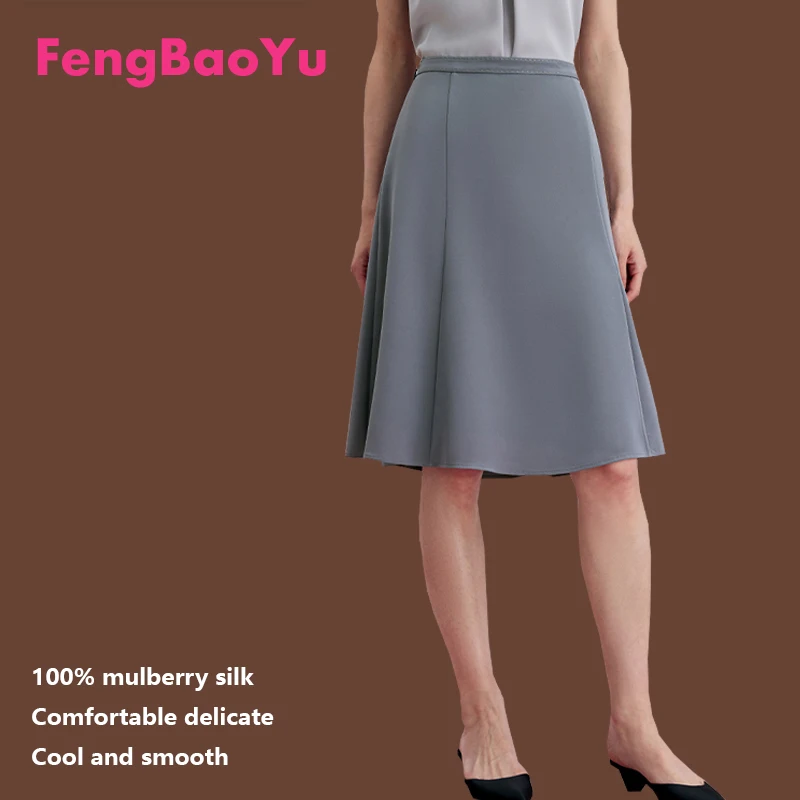 High-end Mulberry Silk Women's Skirt Grey Simple Temperament A-line 100% Silk Skirt Comfortable Soft Light Women's Clothing
High-end Mulberry Silk Women's Skirt Grey Simple Temperament A-line 100% Silk Skirt Comfortable Soft Light Women's Clothing