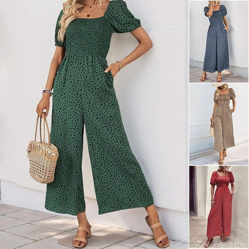 Women's Square Ne Wide Leg Printed Jumpsuit High Waist Long Pants Thin Polyester Fiber Spring 2025 Commute Sle
Women's Square Ne Wide Leg Printed Jumpsuit High Waist Long Pants Thin Polyester Fiber Spring 2025 Commute Sle